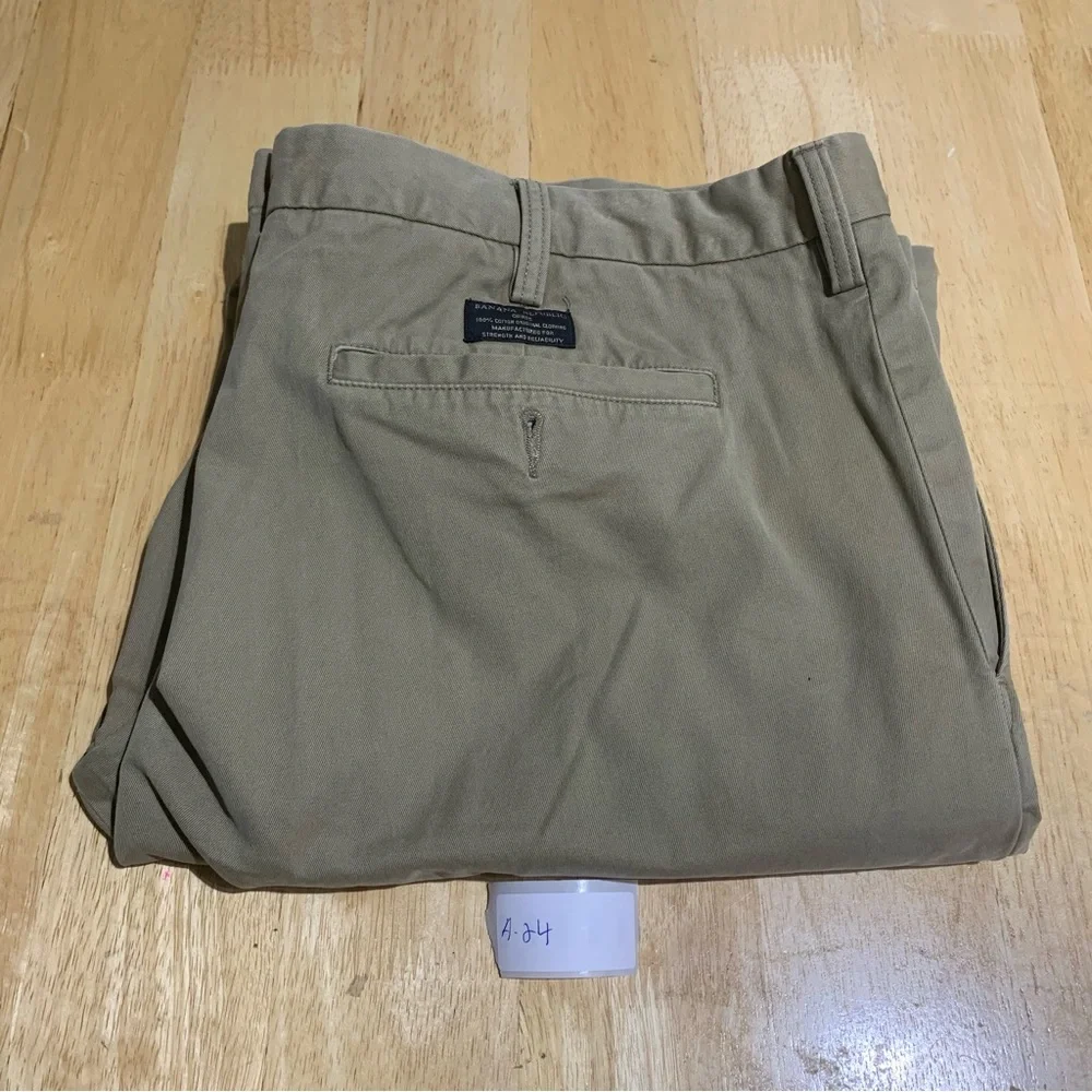 Banana Republic Chino Pants Mens 38X34 Khaki Dawson Chino ‎ Cotton